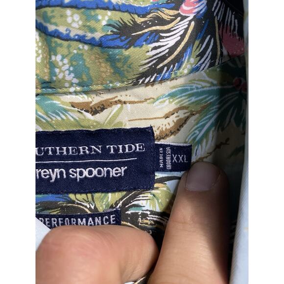 Southern Tide Reyn Spooner Performance Tropical Hawaiian Shirt XXL - Picture 3 of 8